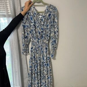 MISA long sleeve printed dress